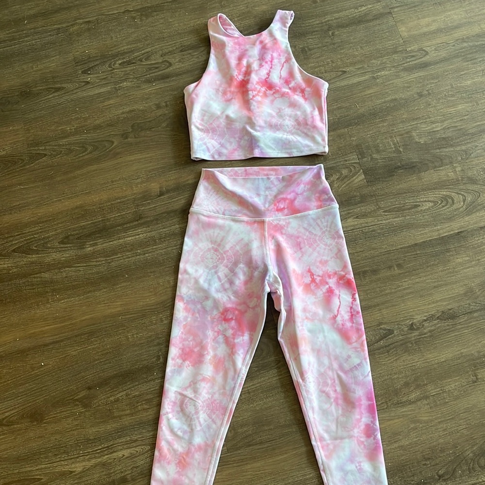 Pink Tie Dye Workout Set